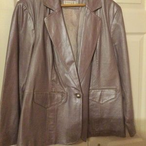 Worthington Lilac Leather Blazer